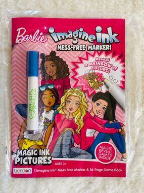 Bendon Barbie Imagine Ink Magic Ink Pictures Mess-Free Marker Activity Book